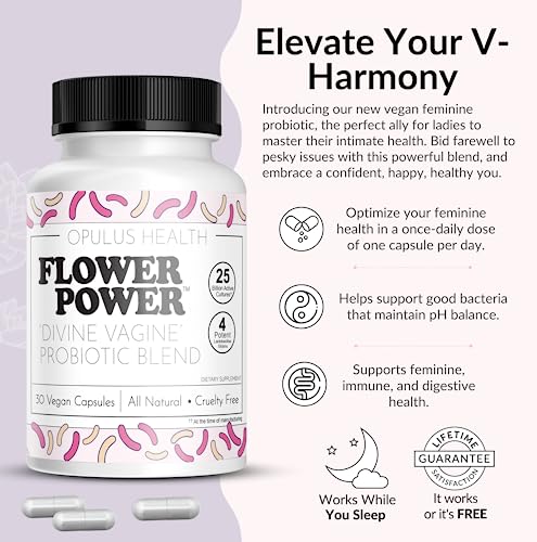 Flower Power 'Divine Vagine' Blend - 30 ct for Balance Urinary Tract Infection, V Health Support for Women Flower Power uk supplements