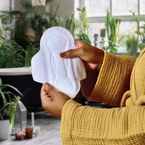 L. Pure Cotton Topsheet Pads for Women, Regular Absorbency, Ultra Thin Pads with Wings L. uk supplements