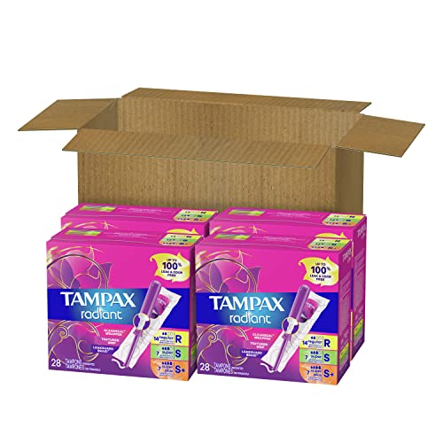 Tampax Radiant Tampons Multipack, Regular/Super/Super Plus Absorbency, With Leakguard Braid Tampax uk supplements