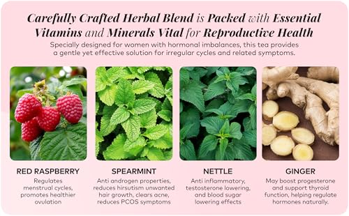 Remedy & Restore Herbal Tea for Hormone Balance - Natural Menstrual Cycle Support, Spearmint Flavor, Loose Leaves, 1 Count Remedy & Restore uk supplements