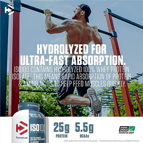 Dymatize ISO 100 Whey Protein Powder with 25g of Hydrolyzed 100% Whey Isolate Dymatize uk supplements