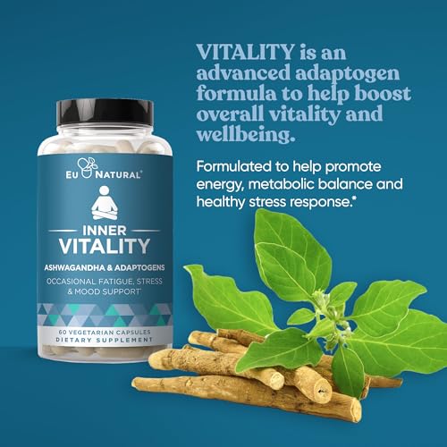 Eu Natural Vitality Cortisol Manager – Fight Fatigue, Feel Calm & Balanced – Healthy Cortisol Eu Natural uk supplements