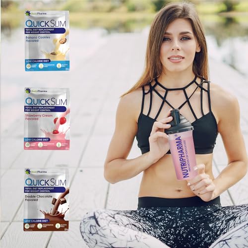 Quick Slim Meal Replacement Shake for Weight Loss, 30 Servings, 20g Protein, 27 Vitamins NUTRIPHARMA Quick Slim uk supplements