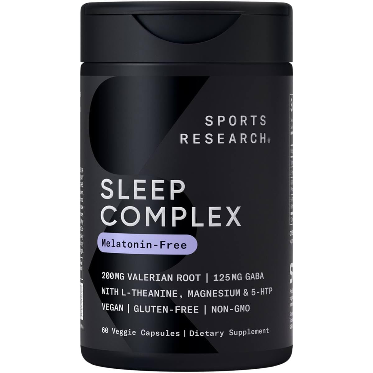 Sports Research® Sleep Complex- Melatonin-Free Vegan Capsules - with Valerian Root, GABA, L-Theanine, Magnesium & 5-HTP - 30 Servings Sports Research uk supplements