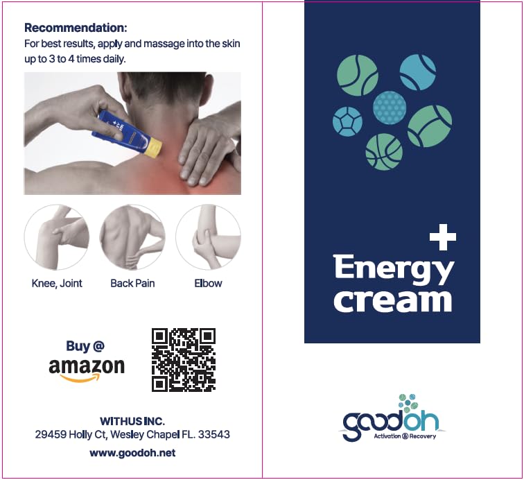 GOODOH Muscle & Joint Relief Cream with MSM (Dimethyl Sulfone), Glucosamine & Chondroitin – Fast Absorbing Cream for Muscle Pain, Joint Stiffness & Recovery – 3.38 oz GOODOH uk supplements