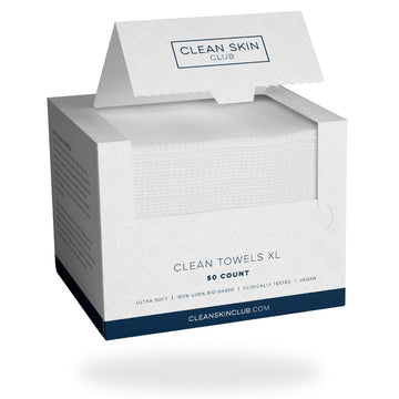 Clean Skin Club Clean Towels XL, 100% USDA Biobased Dermatologist Appr CLEAN SKIN CLUB uk supplements