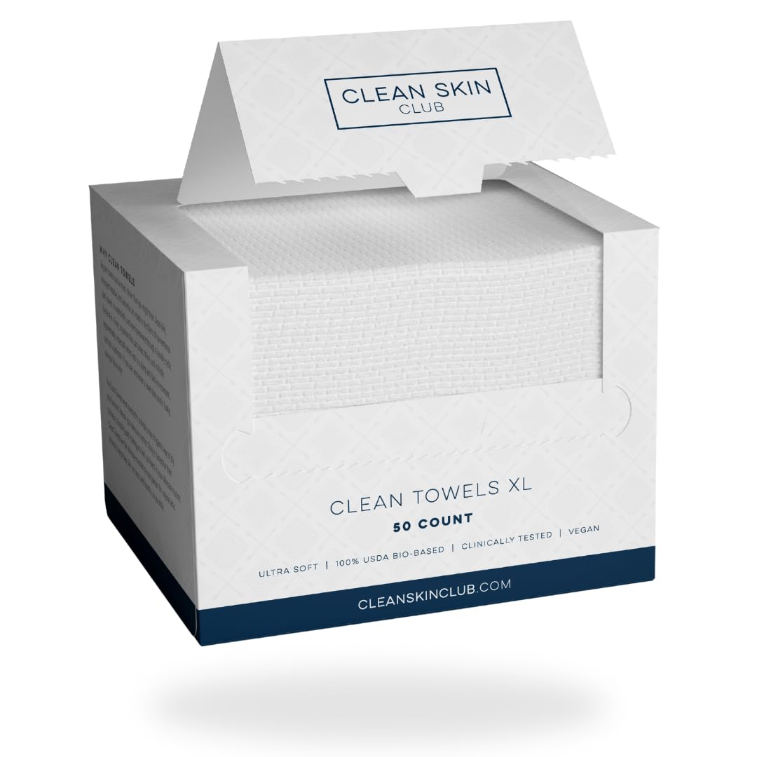 Clean Skin Club Clean Towel XL, 100% USDA Biobased Dermatologist CLEAN SKIN CLUB uk supplements
