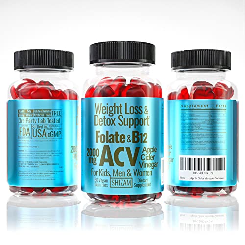 Shizam Weight Loss Detox Gummies. for Kids & Women w/Beet Root & 2000mg ACV Apple Shizam uk supplements