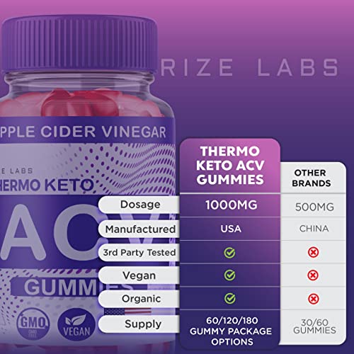 rize labs (2 Pack) Thermo Keto Gummies - ACV for Advanced Weight Loss with Apple Cider rize labs uk supplements