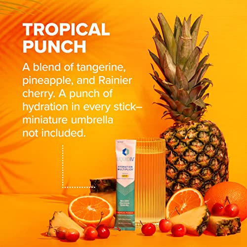 Liquid I.V. Hydration Multiplier - Tropical Punch - Hydration Powder Packets | Electrolyte Liquid I.V. uk supplements
