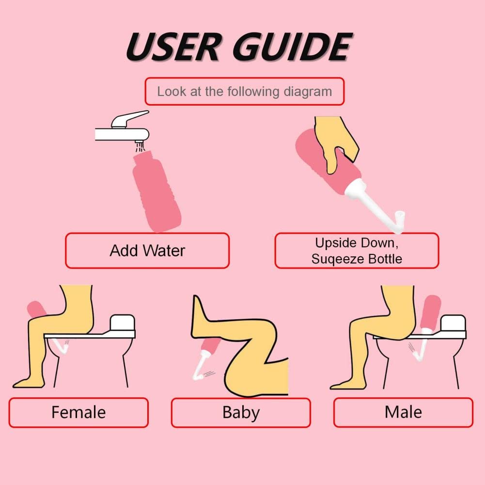 2-in-1 Douche Bottle for Women Vaginal Cleansing System + Portable Bidet Travel Bidet Bottle AQUAMASTER uk supplements