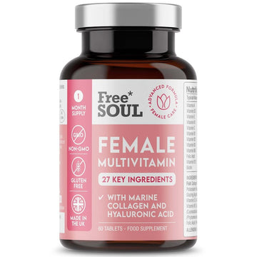Women's Multivitamins and Minerals with Collagen & Hyaluronic Acid - 27 Essential Free Soul uk supplements
