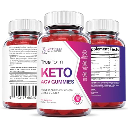 Justified Laboratories True Form Keto ACV Gummies 1000MG Vegan Non GMO Justified Laboratories uk supplements