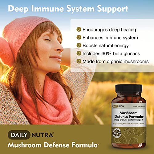 DailyNutra Mushroom Defense Formula - Immune Support Supplement | Organic DailyNutra uk supplements