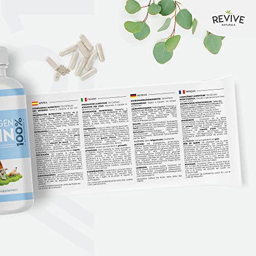 Multi Collagen Protein Capsules - Types I, II, III, V & X - Hydrolysed Grass Fed Bovine, Wild Caught Marine Revive Naturals uk supplements