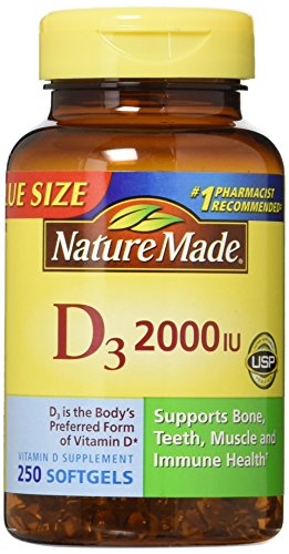 Nature Made, Vitamin D3 2,000 I.U. Liquid Softgels, 250-Count (Pack of 2) Nature Made uk supplements