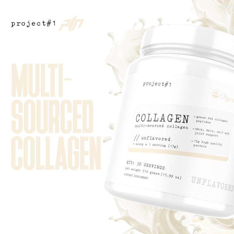 Project #1 Nutrition Multi-Sourced Collagen Powder | Grass-Fed Peptides for Skin, Hair Project #1 uk supplements