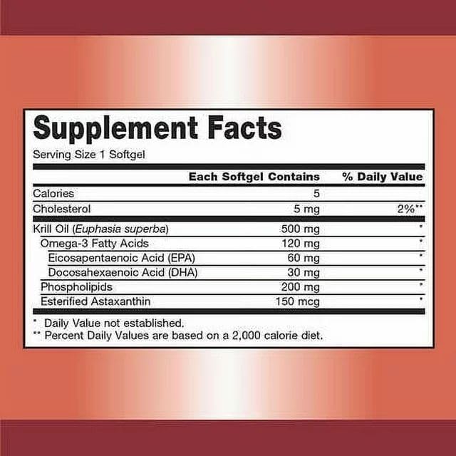 Kir-kland Signature Krill Oil 500 Milligram 160 Softgels healthsupps.co.uk uk supplements