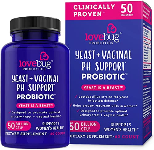 Lovebug Yeast + Vaginal pH Support | Clinically Studied Ingredients for Yeast & UTIs lovebug PROBIOTICS uk supplements