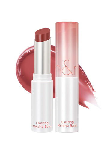 rom&nd GLASTING MELTING BALM #06 Kaya Fig - Vegan K-Beauty Tinted Lip Balm for Crystal Water-Gloss Shine, Deep Hydration & MLBB Rosy Nude Color | Non-Sticky, Long-Lasting Comfort for All Ages rom&nd uk supplements