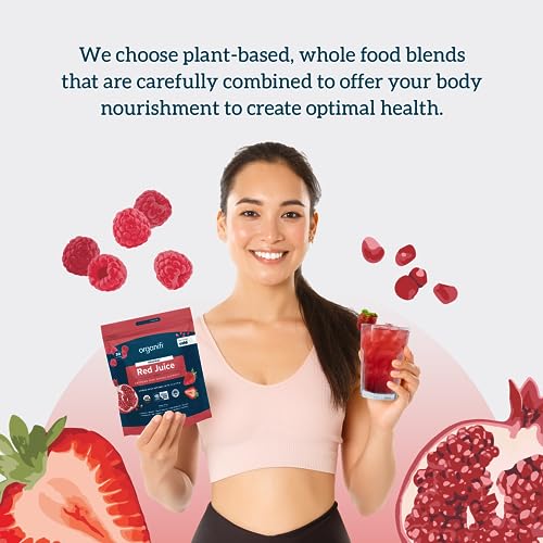 Organifi Red Juice - Vegan Energy Powder - Berry-Flavored Adaptogen Drink - Caffeine Organifi uk supplements