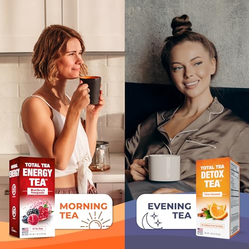 Total Tea SIimming Detox Tea Caffeine Free - 25 Day Detox Tea - Herbal Tea Total Tea uk supplements
