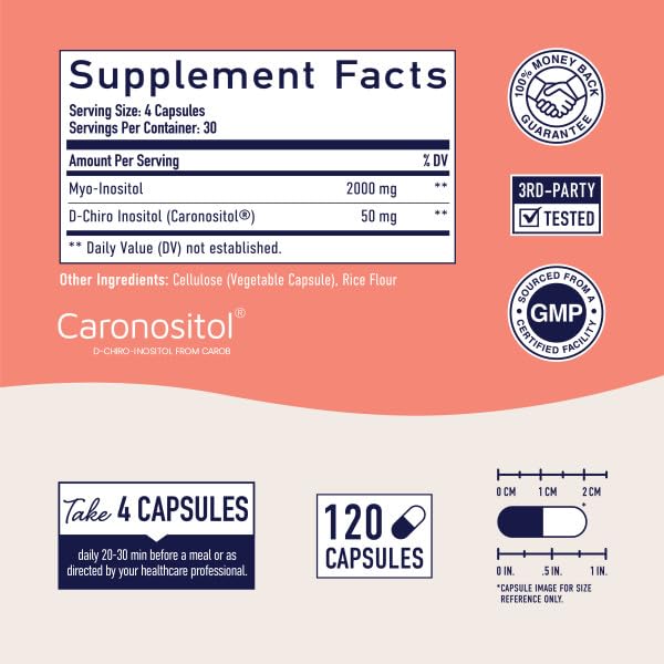 Myo-Inositol & D-Chiro Inositol | Hormone Balance for Women | Ideal 40:1 Ratio | Myo Inosit SMNutrition uk supplements