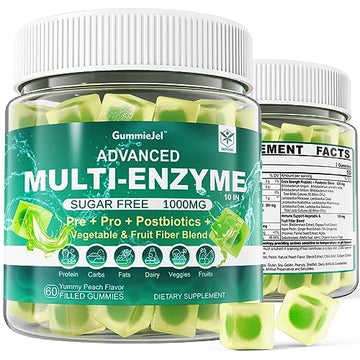 Sugar Free Digestive Enzymes Gummies 1000mg - Break Down Food Quickly - Chewable EnvyCure uk supplements