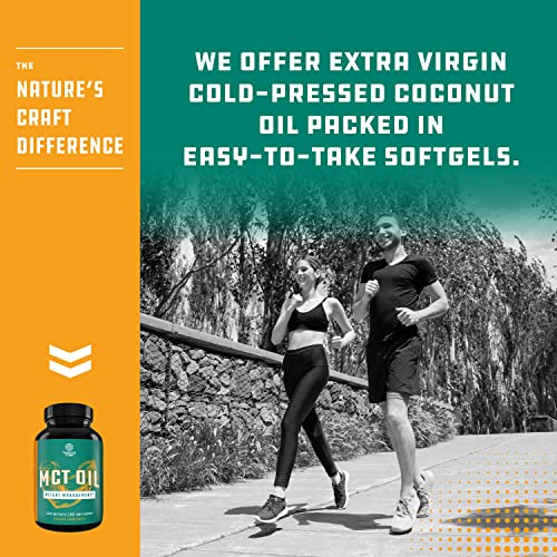 C8 MCT Coconut Oil Softgels - MCT Oil Keto Pills with Caprylic Acid Coconut Oil Natures Craft uk supplements