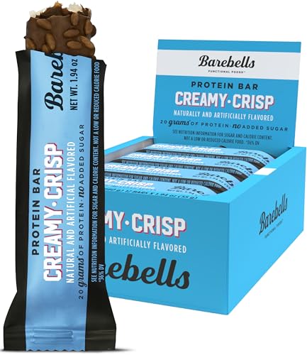 Barebells Protein Snacks Bars Creamy Crisp - 12 Count, 1.9oz Bars 55g of High Protein BAREBELLS uk supplements