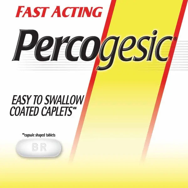 Percogesic Original Pain Relief | Aspirin Free Fast Acting Relief | 90 Coated Caplets (4 Pack) Percogesic uk supplements