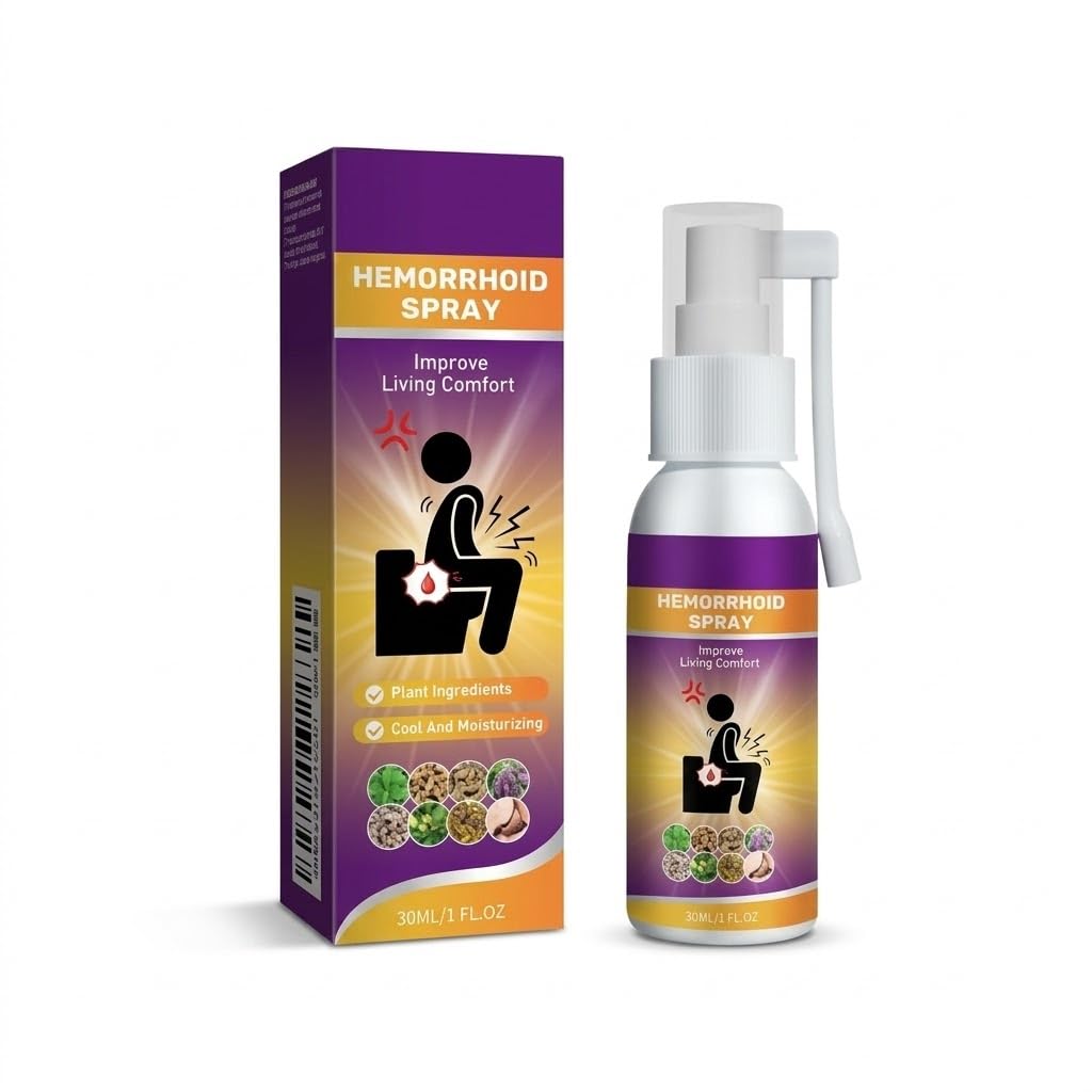 Herbal hemorrhoid Spray relieves Anal Swelling, Pain, itching, discomfort, Repair Meat Ball Broken hemorrhoid Nursing Spray,30ML/1 FL.OZ Aus Healthcare uk supplements