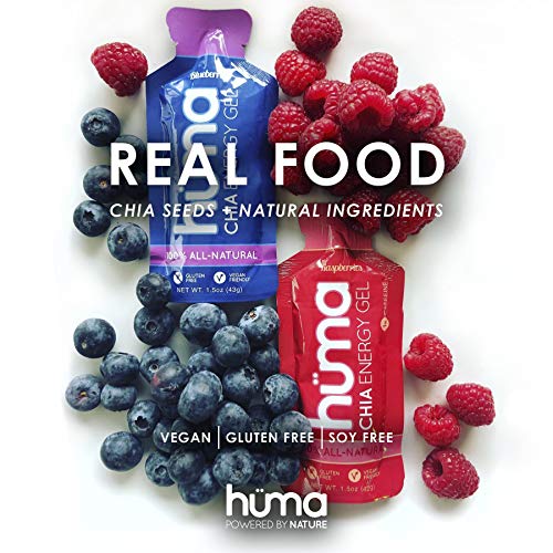 Huma Chia Energy Gel, Variety 12 Pack - Stomach Friendly, Real Food Energ HÜMA CHIA ENERGY GEL uk supplements