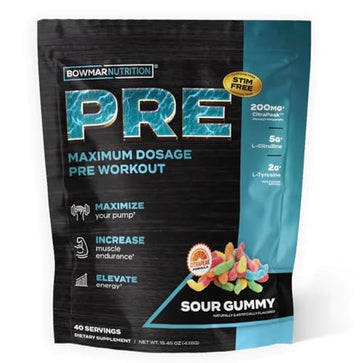 BOWMAR NUTRITION Non Stimulant Pre Workout, Pre Workout Powder, Pump Supplement BOWMAR NUTRITION uk supplements