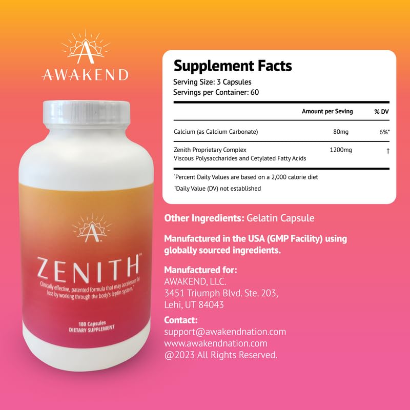 Awakend Leptin Supplement - Start Taking No Stimullants, All Natural Polysaccharides AWAKEND NATION uk supplements