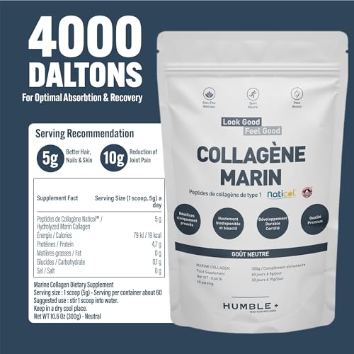 Naticol® Marine Collagen Powder - 300g Pack - Natural Source - Neutral Taste - Joint Comfort HUMBLE+ uk supplements