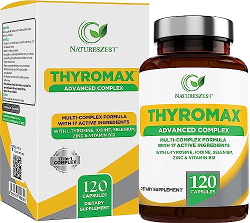 Natures Zest Thyroid Support Supplement for Women & Men - 120 Vegan Capsules Natures Zest uk supplements