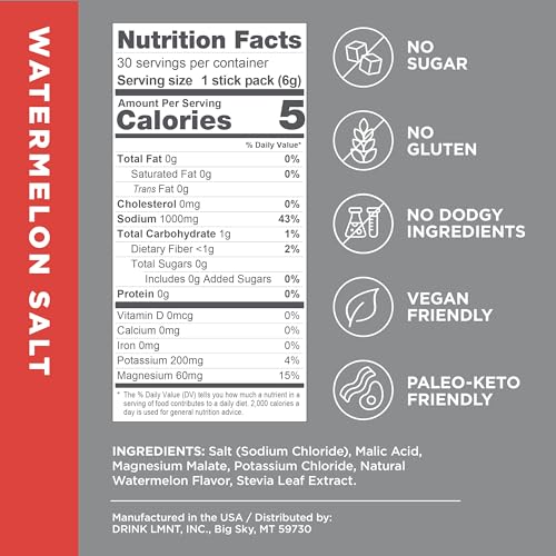 LMNT Keto Electrolyte Powder Packets | Paleo Hydration Powder | No Sugar, No Artificial LMNT ELEMENTAL LABS uk supplements