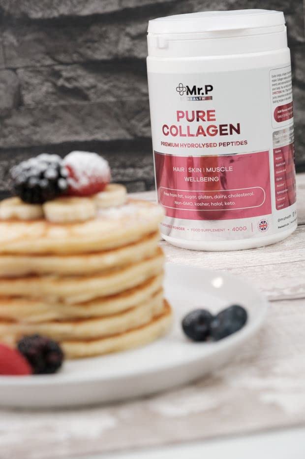 Mr.P Health Pure Collagen Peptides 400g Types I III Food Supplement Unflavoured Powder MR.P Health uk supplements