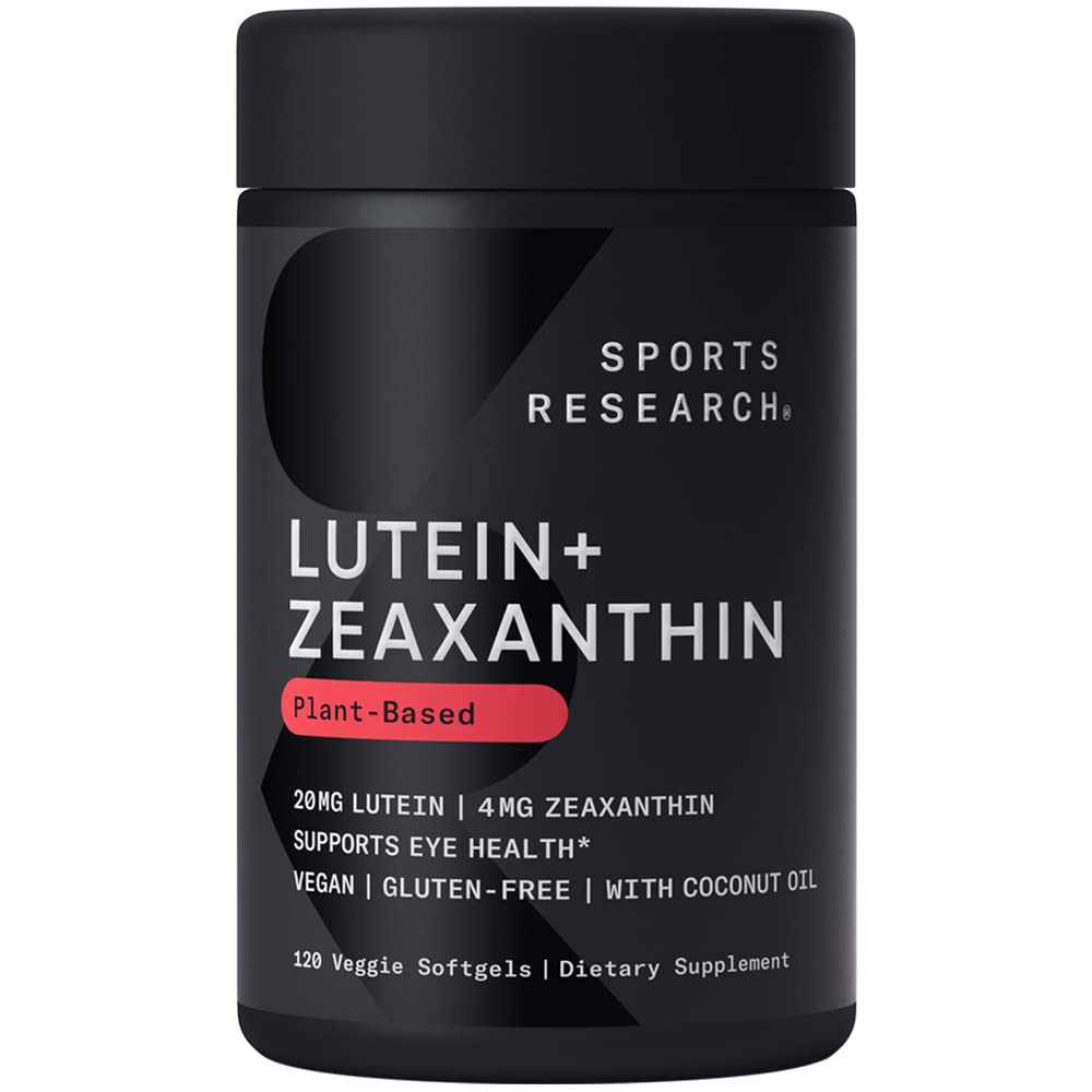 Sports Research Vegan Lutein + Zeaxanthin (20mg) with Organic Coconut Sports Research uk supplements