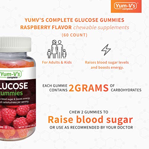 YumVs Complete Glucose Gummies, Raspberry Flavor, (60 Ct); Chewable YUM-V'S uk supplements
