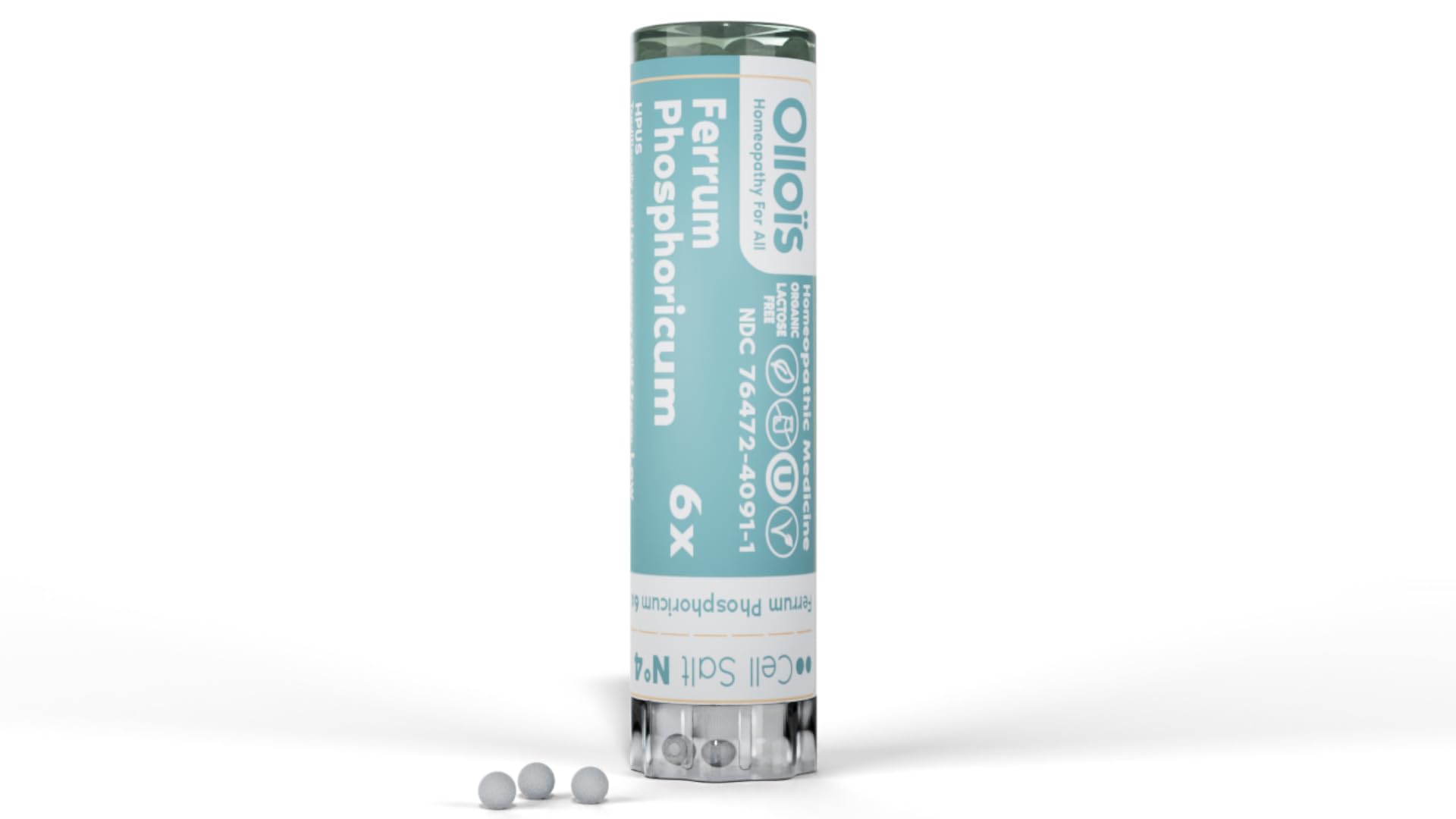 Ferrum Phosphoricum- OLLOIS - Organic & Vegan, Kosher Certified, Cell Salt #4 (Approx. 80 pellets) OLLOÏS uk supplements