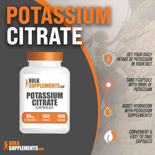BulkSupplements.com Potassium Citrate Capsules - Potassium Supplement, Potassium BULKSUPPLEMENTS.COM uk supplements