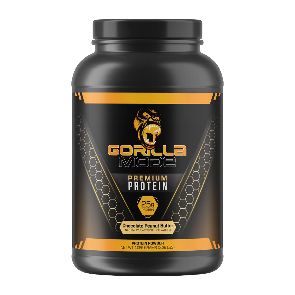 Gorilla Mode Premium Whey Protein - Chocolate Peanut Butter / 25 Grams of Whey Gorilla Mind uk supplements