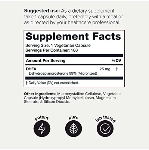 Toniiq Ultra High Strength DHEA Capsules - DHEA for Men and Ladies - 25mg Micronized Toniiq uk supplements