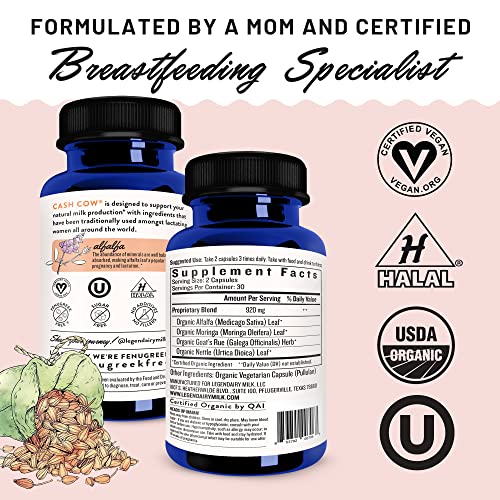 Legendairy Milk Cash Cow Lactation Supplement, Moringa, Alfalfa, and Goat's Rue Legendairy Milk uk supplements