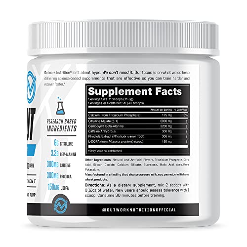Outwork Nutrition Pre-Workout Supplement with Nootropics - Energy & Mental Focus Outwork Nutrition uk supplements
