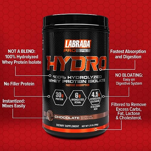 Labrada Hydro 100% Pure Hydrolyzed Whey Protein Isolate Powder, Lactose Free Labrada uk supplements