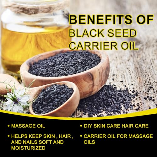 2 Pack Black Seed Oil, Organic Cold Pressed Unrefined Black Seed Oil, Pure Natural Black BDBFZCFP uk supplements