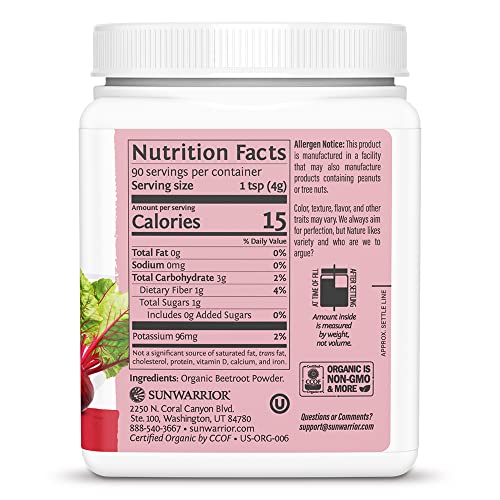 Sunwarrior Beet Root Powder Nitric Oxide Increase Stamina Blood and Flow Circulation Sunwarrior uk supplements